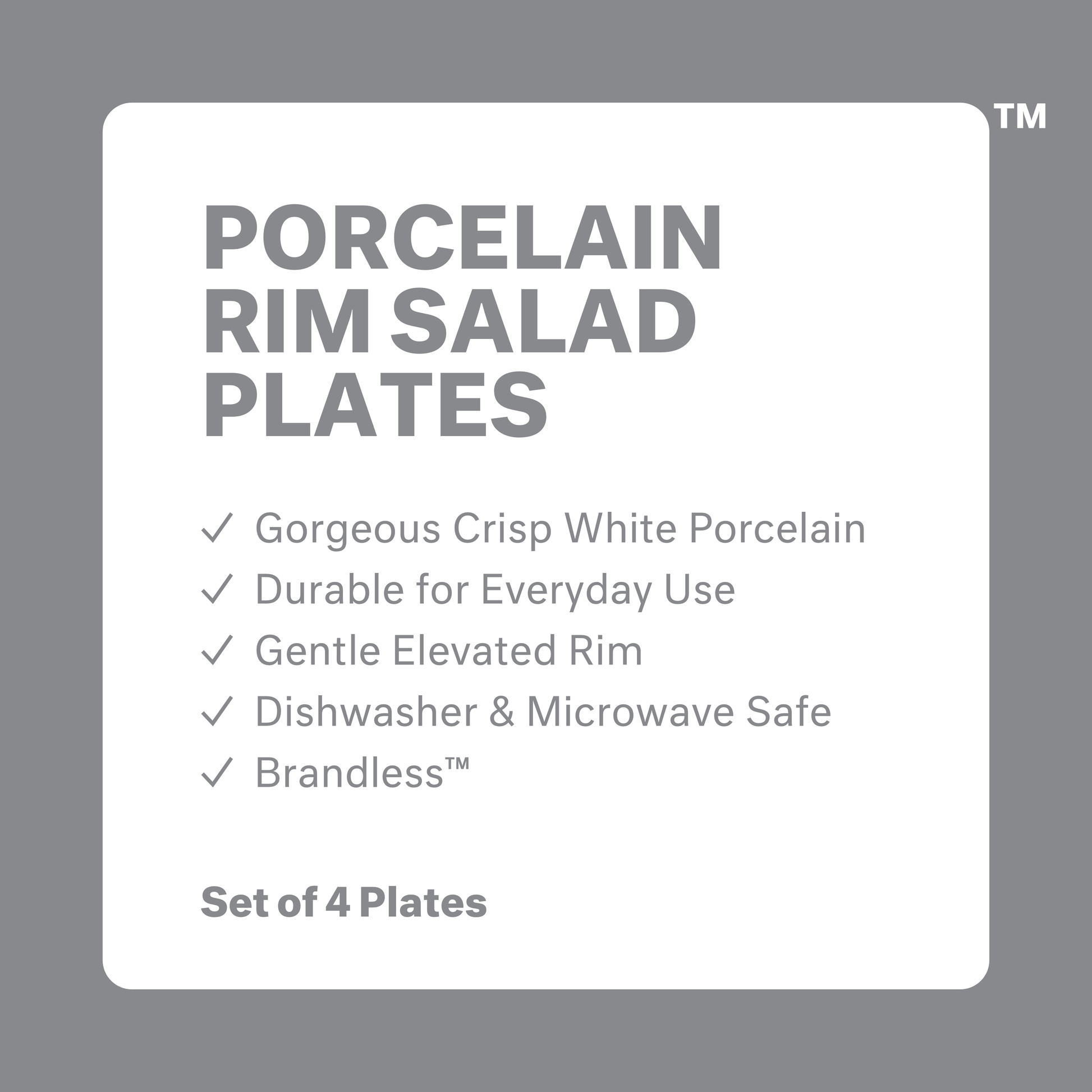 Porcelain Rim Salad Plates Set of 16 Brandless Outlet